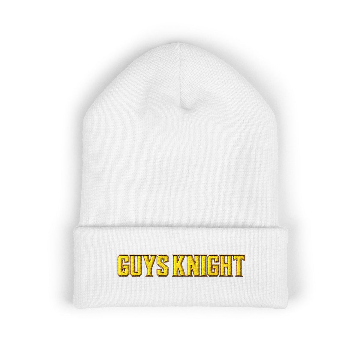 Guys Knight Embroidered Beanie – Men’s Cuffed Winter Hat | One Size Fits All