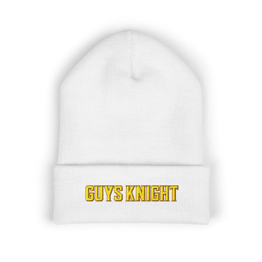 Guys Knight Embroidered Beanie – Men’s Cuffed Winter Hat | One Size Fits All