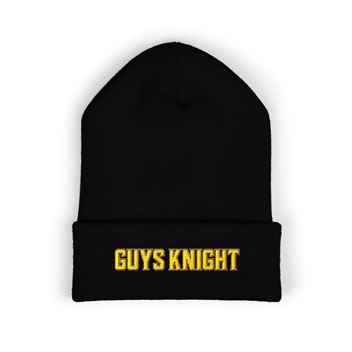 Guys Knight Embroidered Beanie – Men’s Cuffed Winter Hat | One Size Fits All