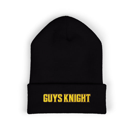 Guys Knight Embroidered Beanie – Men’s Cuffed Winter Hat | One Size Fits All