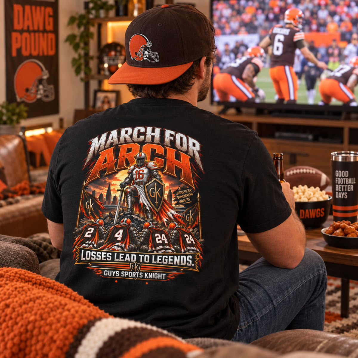 March for Arch Tee | Cleveland Football 2027 QB Draft Fan Shirt