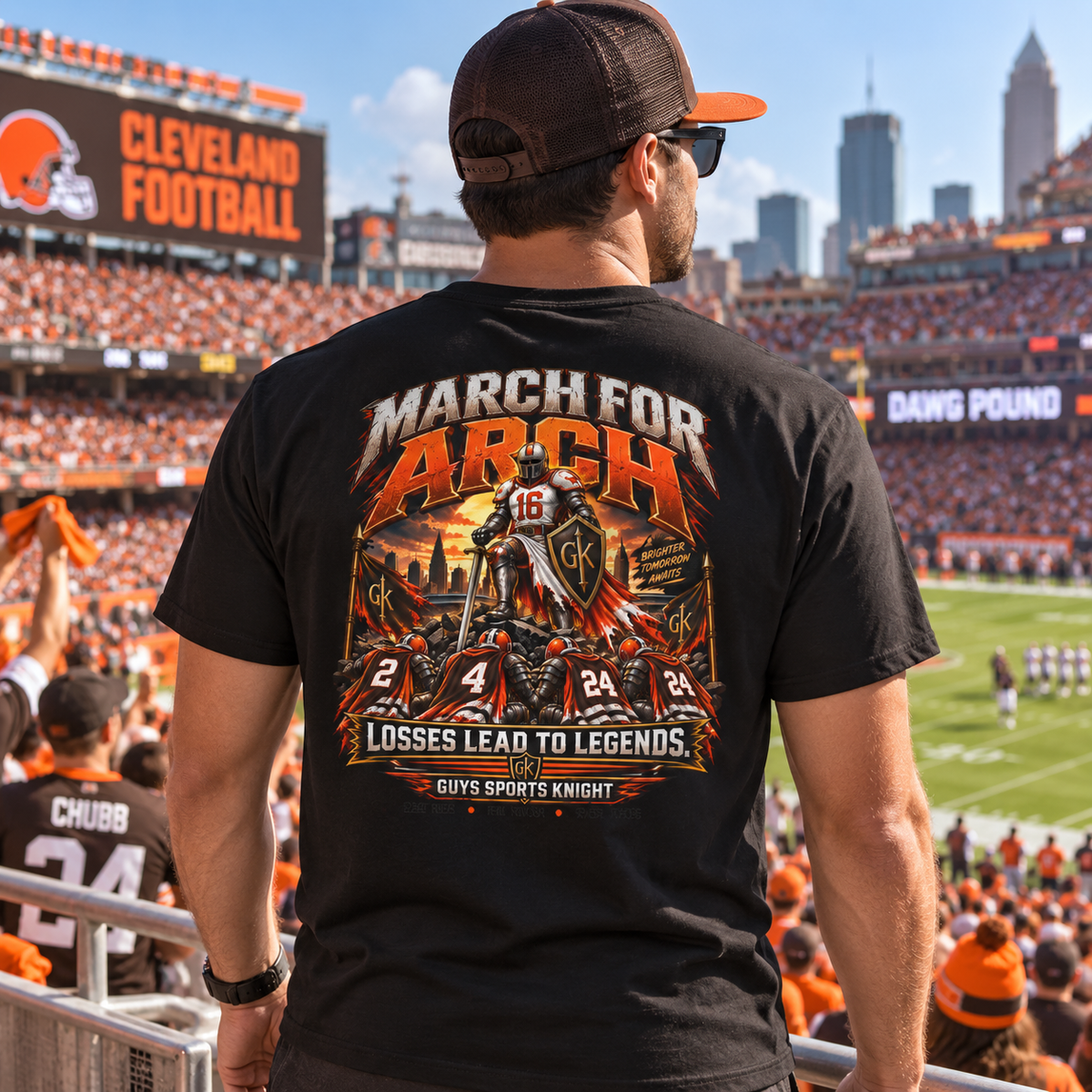 March for Arch Tee | Cleveland Football 2027 QB Draft Fan Shirt