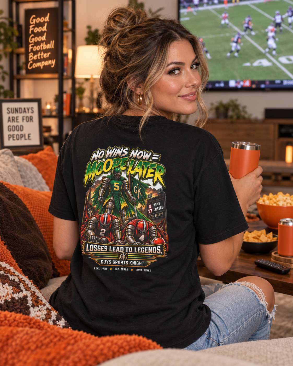 No Wins Now = Moore Later Tee | Cleveland Football 2027 QB Draft Fan Shirt